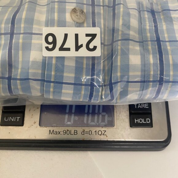 Ariat Pro Series Mens XXL Blue Plaid Short Sleeve Shirt Lightweight Western Work - Picture 7 of 7